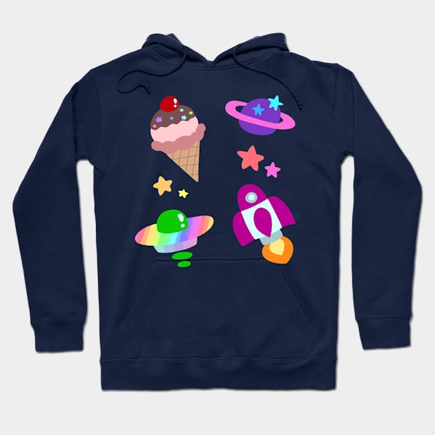 Pastel Space Icecream Hoodie by saradaboru